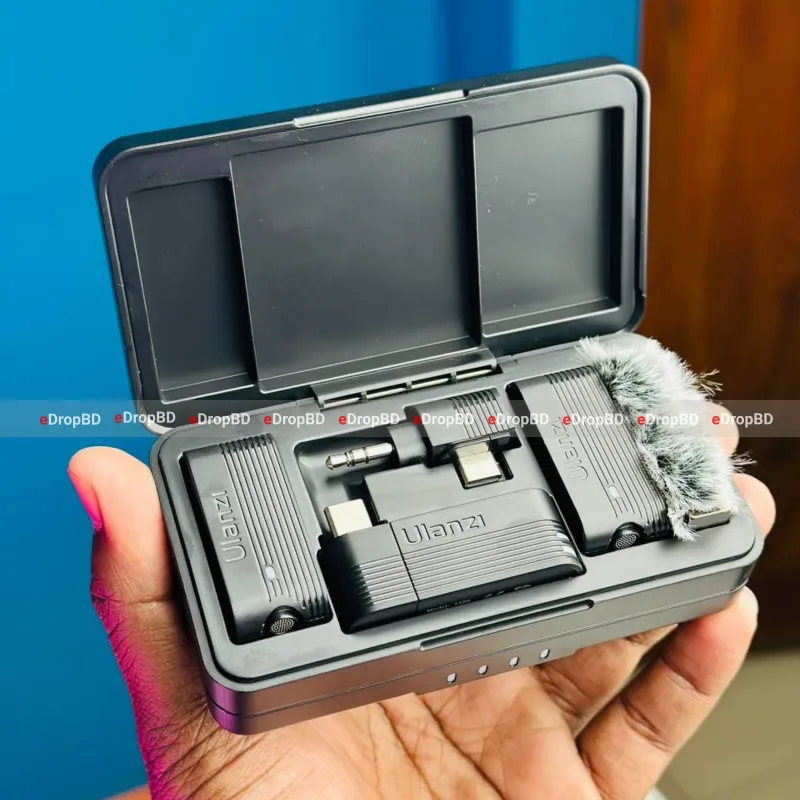 Ulanzi A100 Wireless Lavalier Microphone - Best Price In Bangladesh